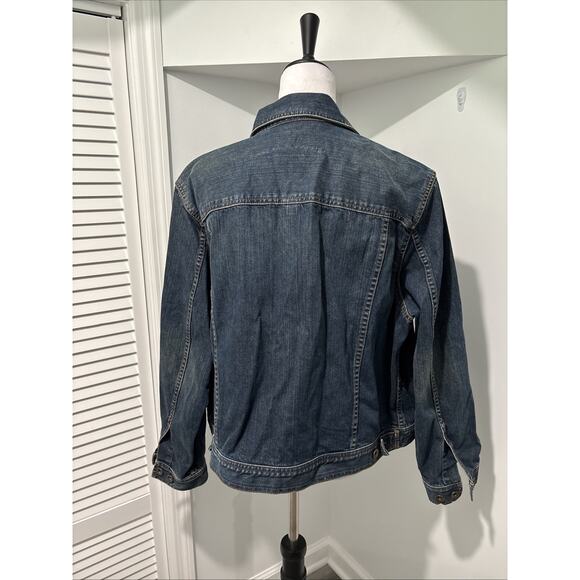 Lauren Jeans Co Women’s Denim Jacket 1X Classic Blue Trucker Relaxed Vintage Y2K - Picture 4 of 12